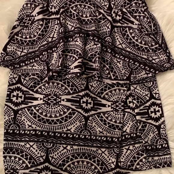 3/$30 Hot Kiss Tribal Peplum Waist Midi Dress - Picture 6 of 8